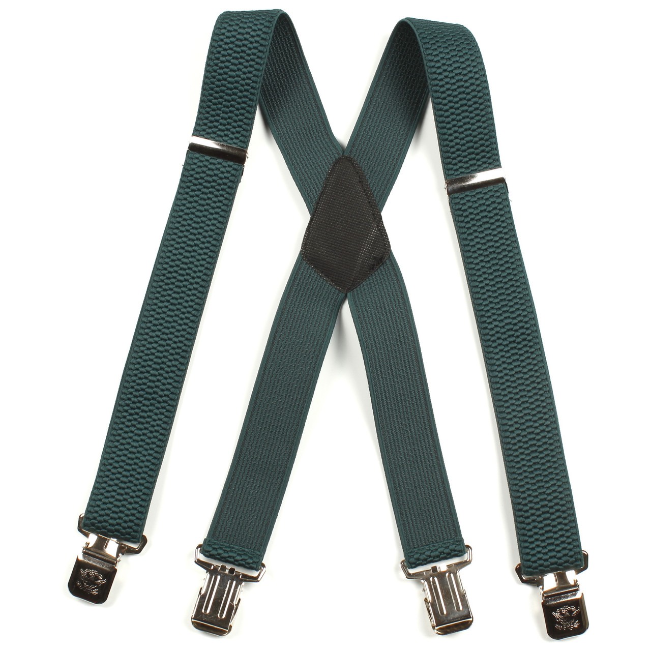 Підтяжки дорослі чоловічі широкі однотонныеусиленные Paolo Udini X40 Top Gal темно-зелені