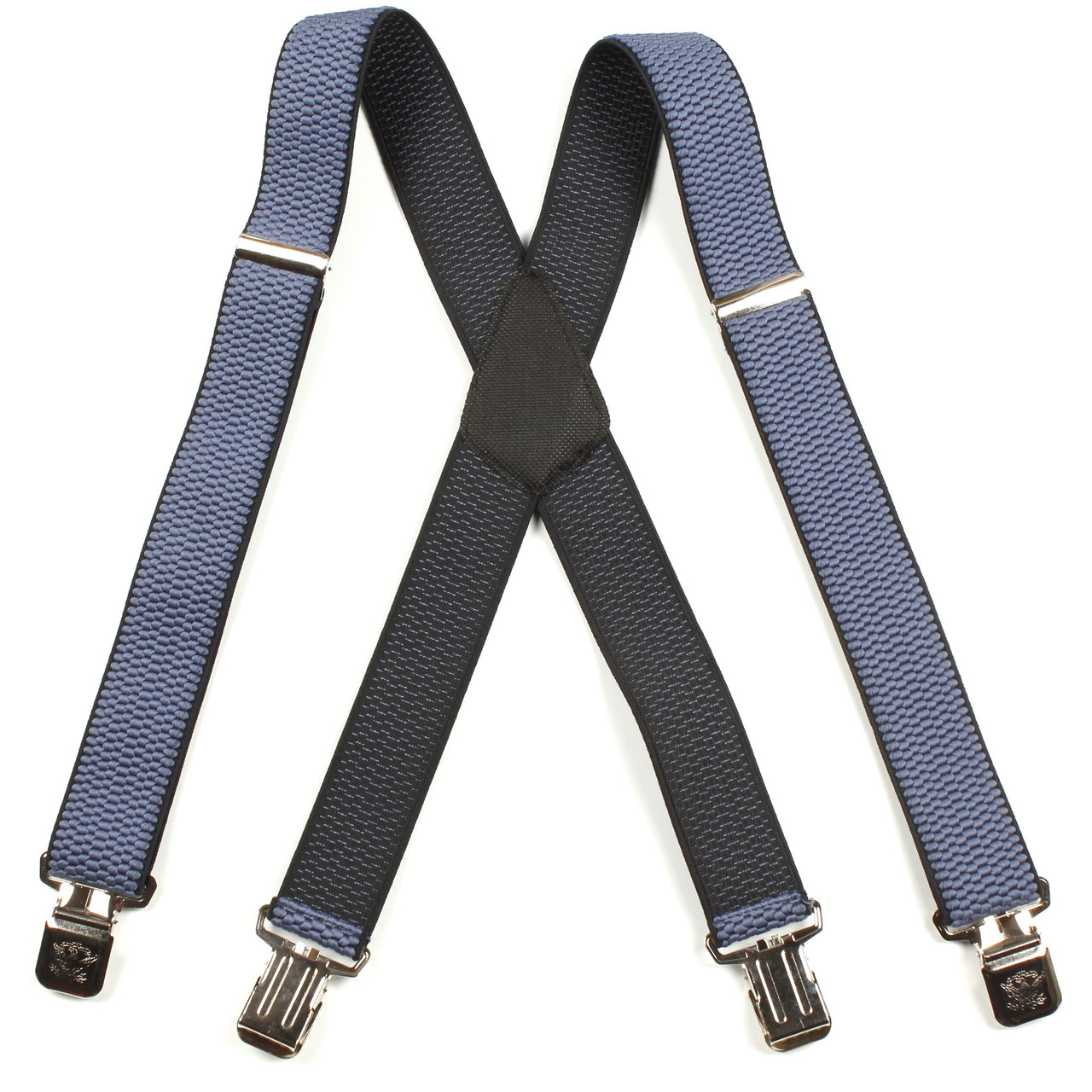 Підтяжки дорослі чоловічі широкі однотонні посилені Paolo Udini X40 Top Gal джинс світлий