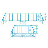 56466 BW Каркасний прямокутний басейн 549х274х122см, 14812л, пісочн.філ-нас 3785/год, тент, сходовий сход, підстилка, фото 2