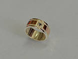 Обручка з срібла з вставками із золота, фото 5