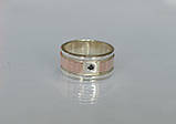 Обручка з срібла з вставками із золота, фото 3