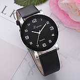 Модний жіночий наручний годинник із великим циферблатом і сірим ремінцем <unk> 80613-2, фото 5
