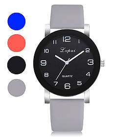 Модний жіночий наручний годинник із великим циферблатом і сірим ремінцем <unk> 80613-2