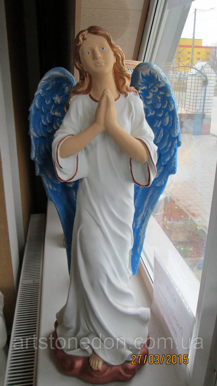 Статуї ангелів на цвинтарі. Меморіальна скульптура Ангел (кольоровий) 82 см