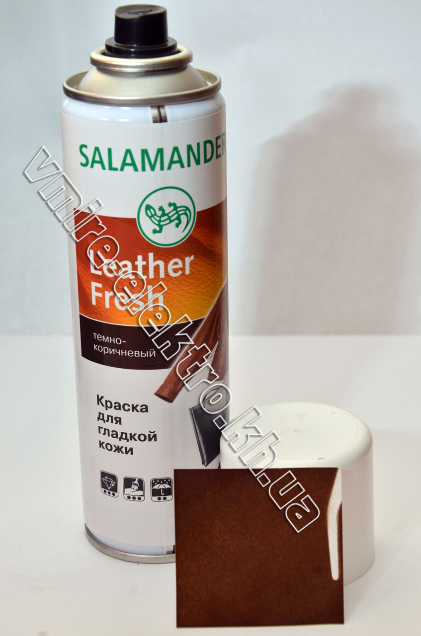 Фарба аерозоль для гладкої шкіри темно коричневий 012/033 Salamander 200 мл