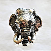 Серебряный перстень кольцо талисман Слон