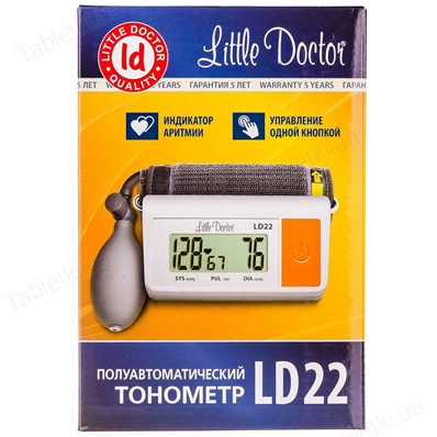Тонометр Little Doctor LD-22 напівавтоматичний на плече гарантія 5 років