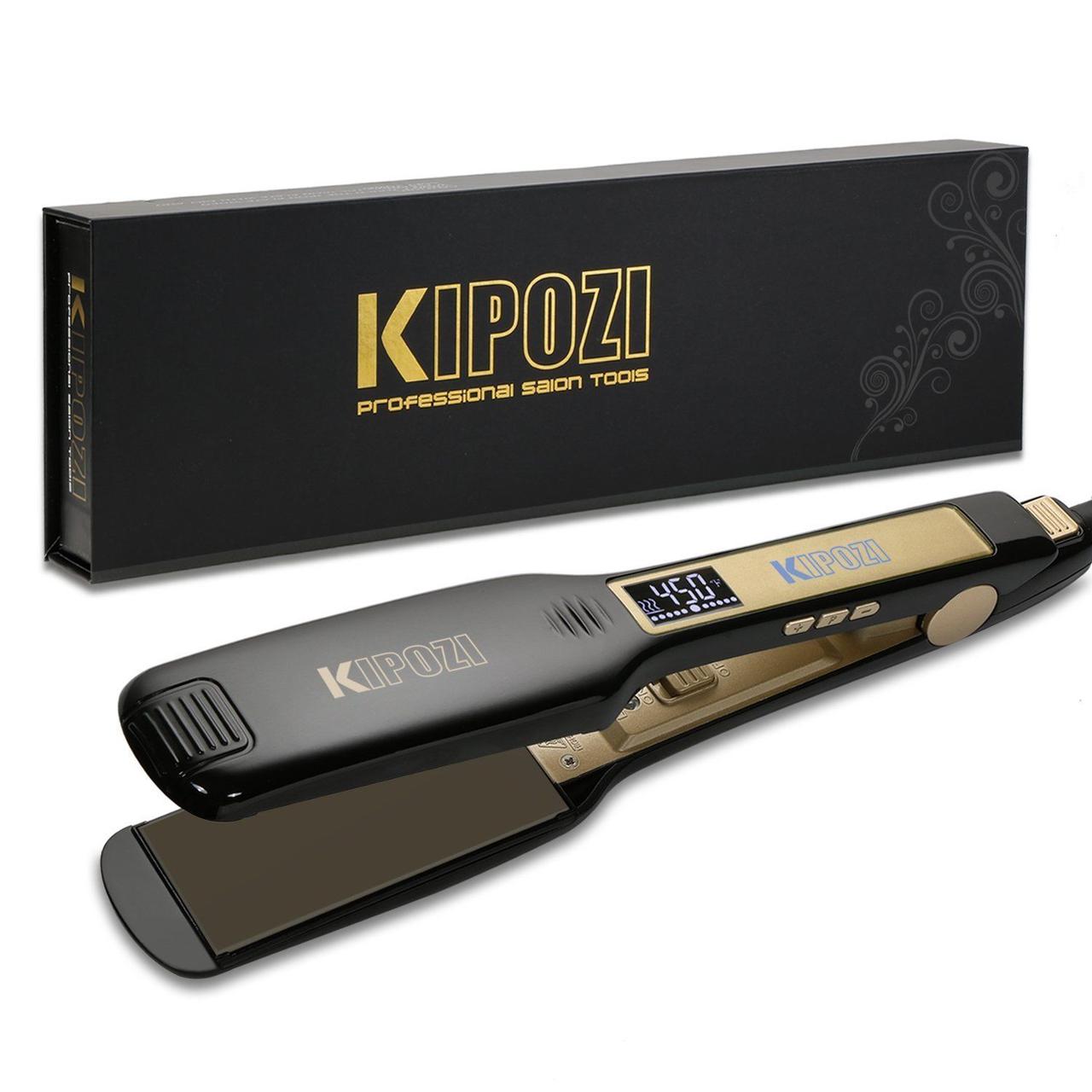 Kipozi Професійна прасочка для кератинового випрямлення волосся з титановими пластинами і дисплеєм