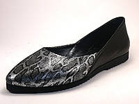 Балетки срібні шкіряні жіноче взуття Scarab V Silver Leo by Rosso Avangard