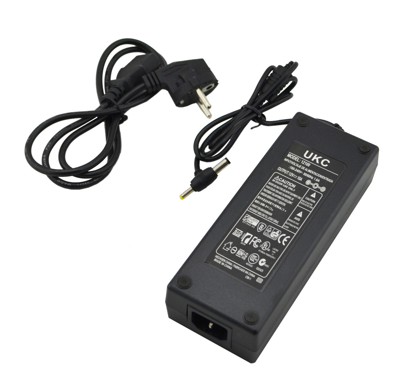 Блок питания RIAS 12V 10A для SMD лент и другого + кабель питания (3_6583)