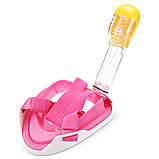 Повна маска для плавання Free Breath M2068G з кріпленням для камери L/XL Pink (3_6576), фото 5