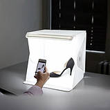 Photobox RIAS з LED підсвічуванням для предметної макрозйомки 24*23*22 см c чохлом White (3_6372), фото 5