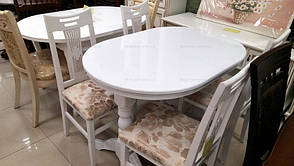Розкладний кухонний стіл "Говерла-2" (білий або слонова кістка) 120*80см