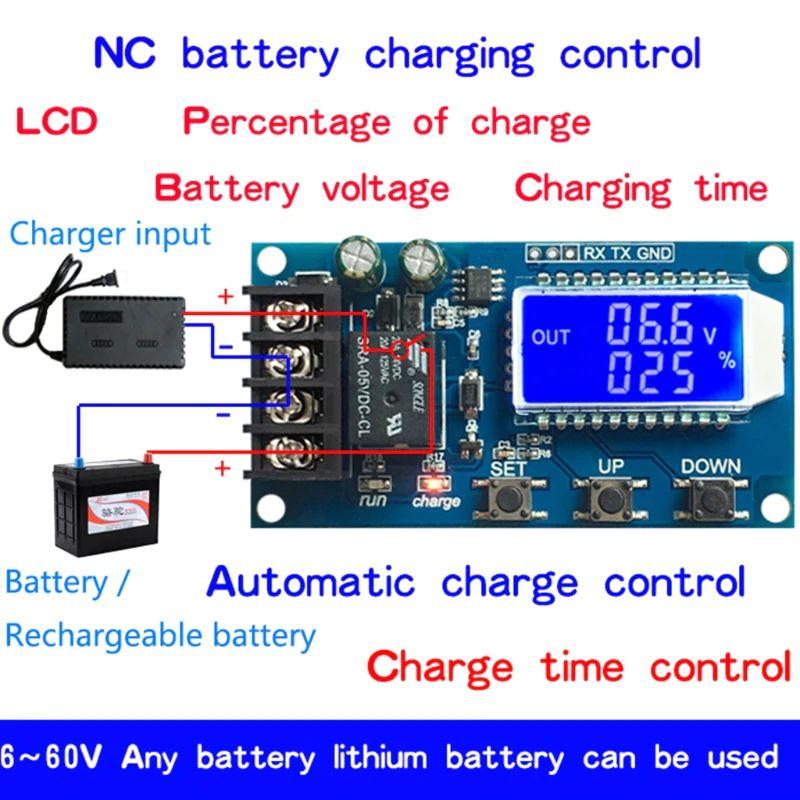 XY-L10A Модуль керування зарядом з екраном для Pb, LiFePO4, li-ion 6-60v до 10A