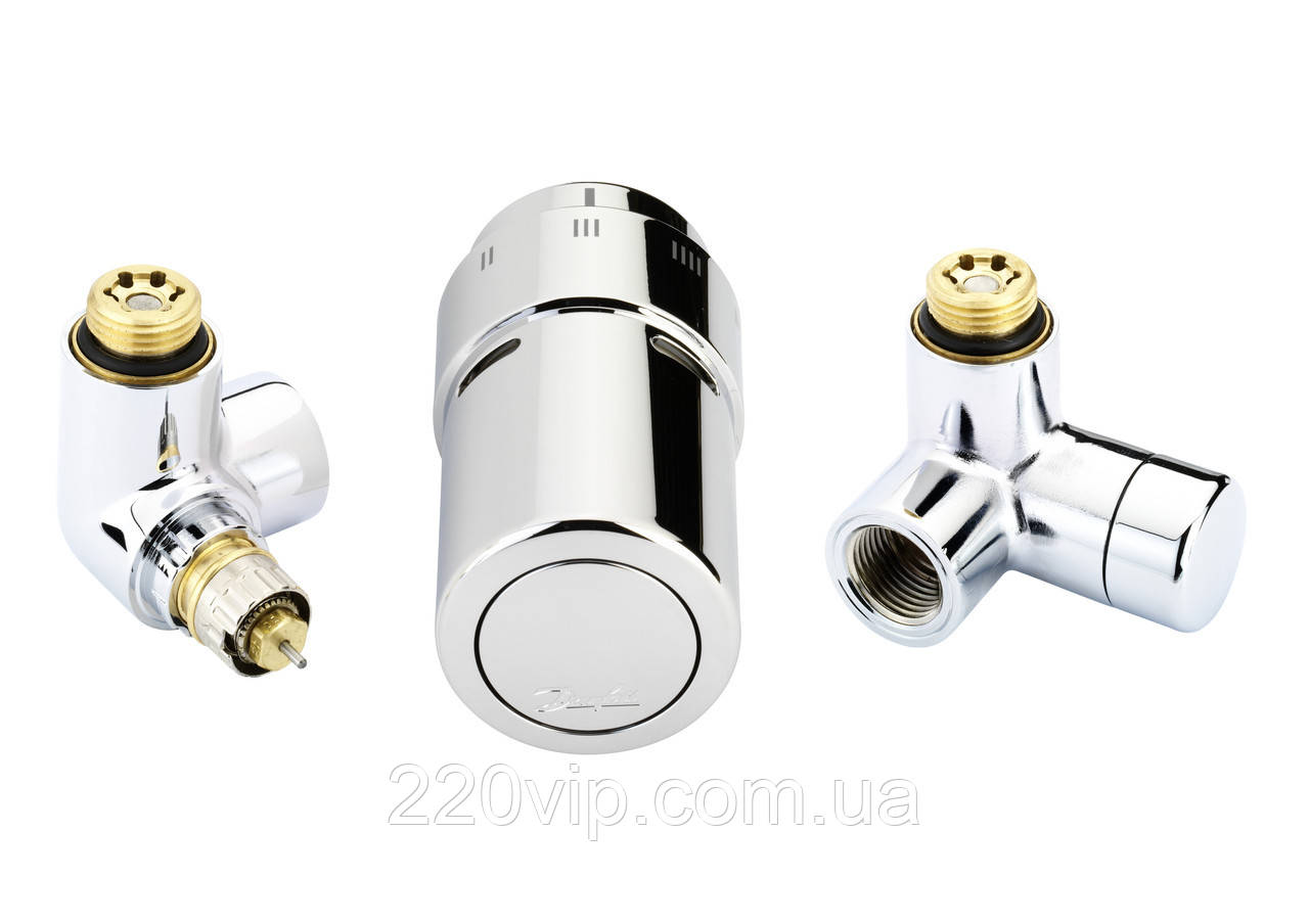 Комплект RAX-set для під'єднання до радіаторів, лівий, хром, DANFOSS, 013G4004