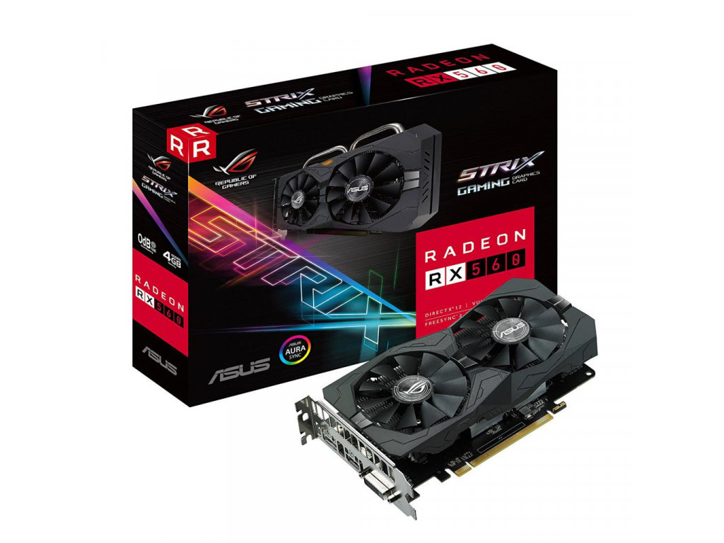 Відеокарта Asus Radeon RX 560 (ROG-STRIX-RX560-4G-EVO-GAMING)