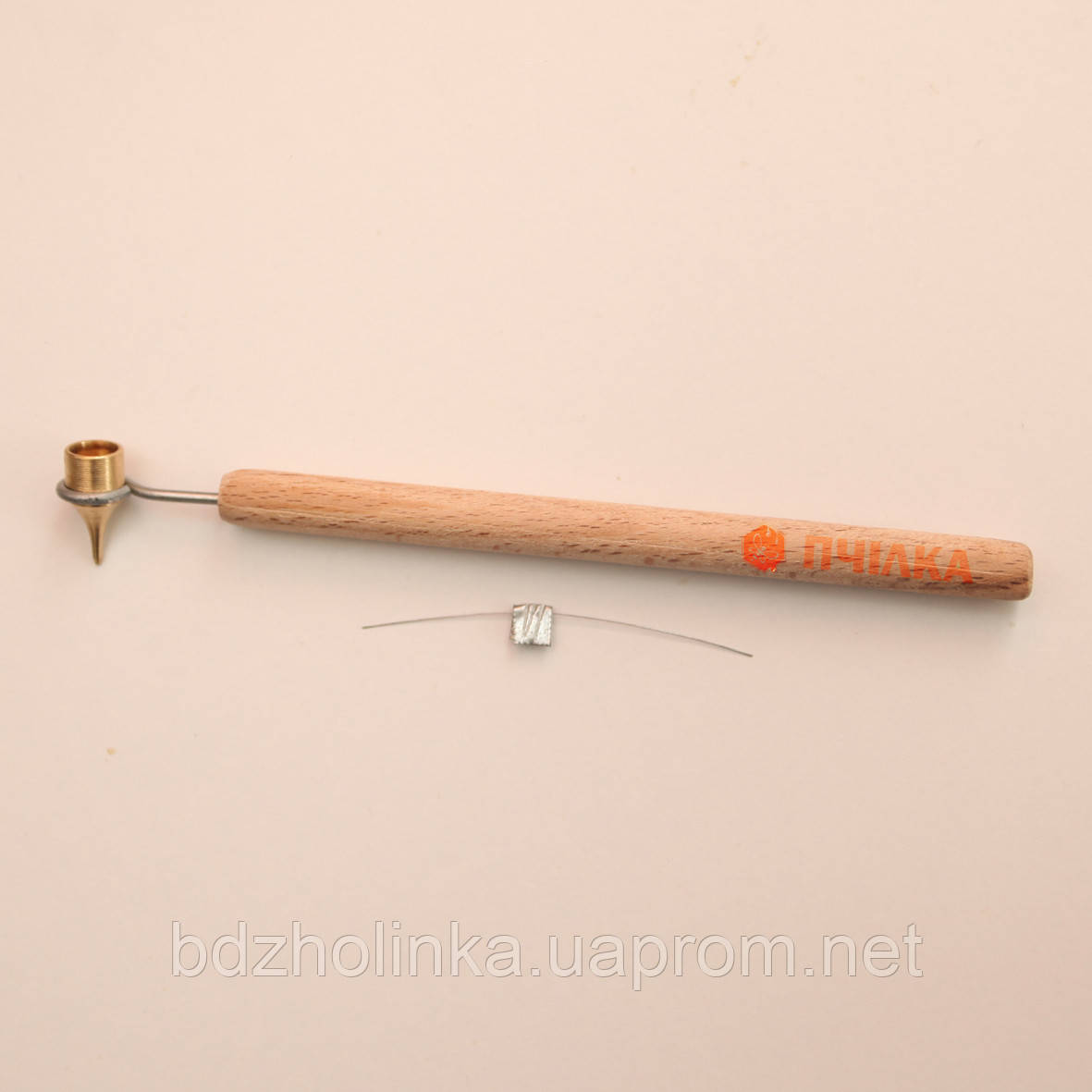 Пасхальний писачок латунний з товстою ручкою (точений, діаметр писачка 0,3 мм) - фото 2 - id-p246845515