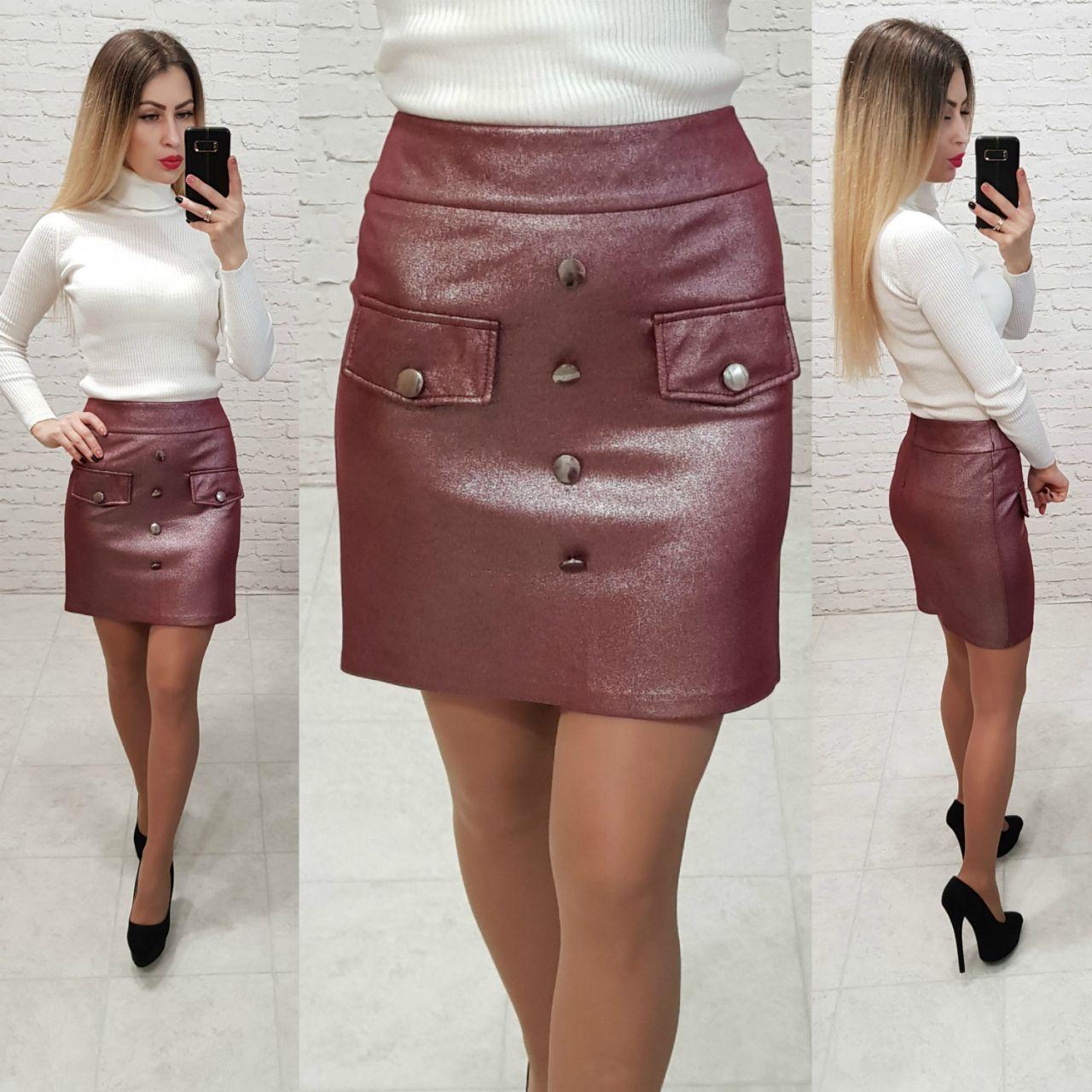 Спідниця арт. 321 замш бордо, фото 1