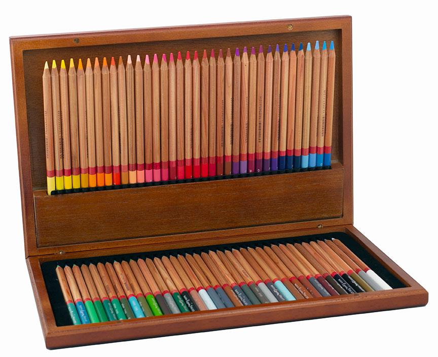 Олівці кольорові Marco Renoir Fine Art 72 кольори в дерев'яному пеналі