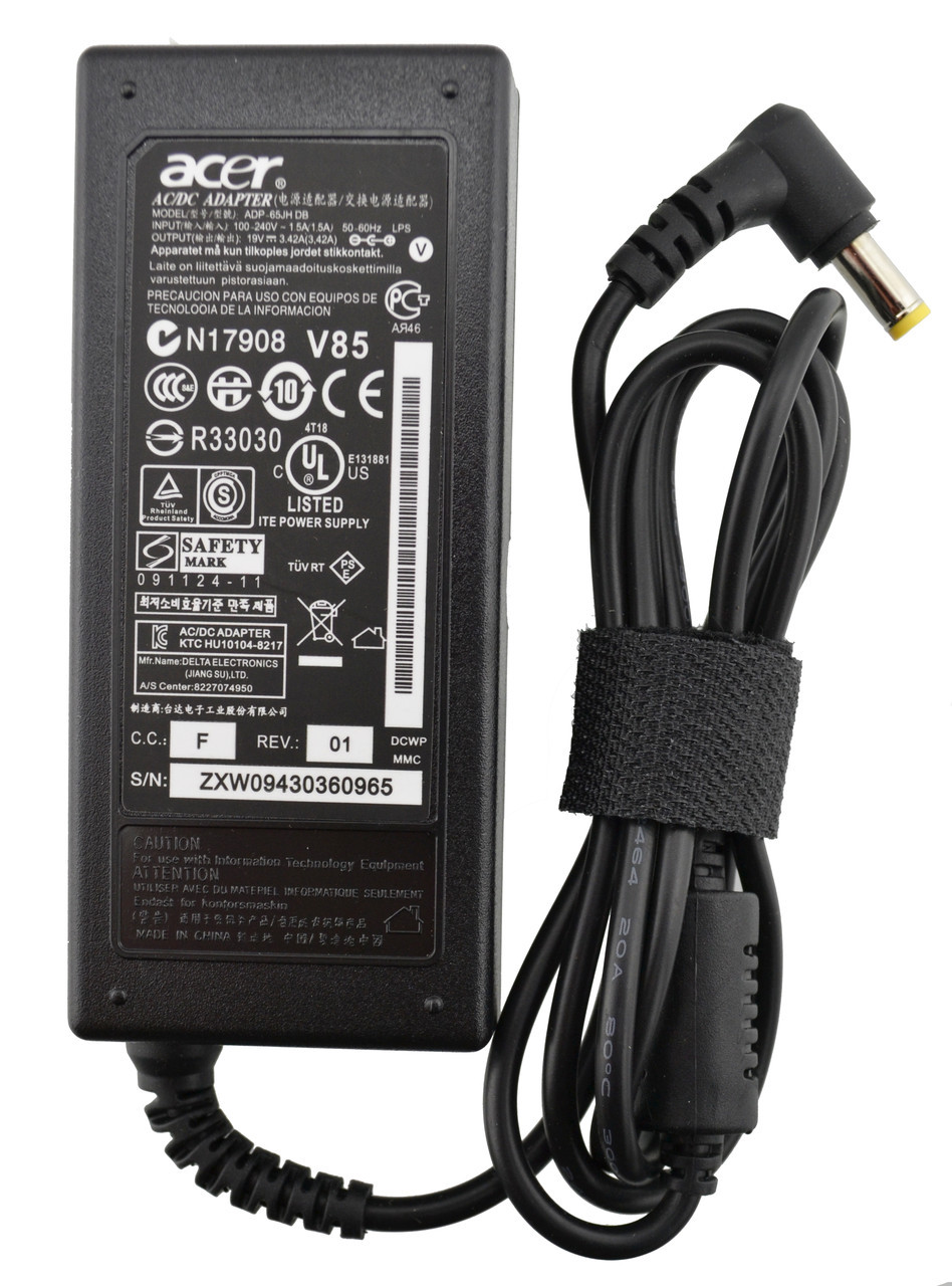 Блок живлення RIAS для ноутбука Acer 19V 3.42 A 65W 5.5x1.7 мм з кабелем живлення ART 2464237 (3_4049)