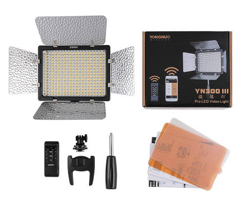 Постійний студійне світло LED панель Yongnuo YN-300 III (3200-5500K) з bluetooth управлінням через телефон., фото 2