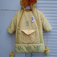 Демісезонний конверт - напівкомбінезон з ручками 68-74