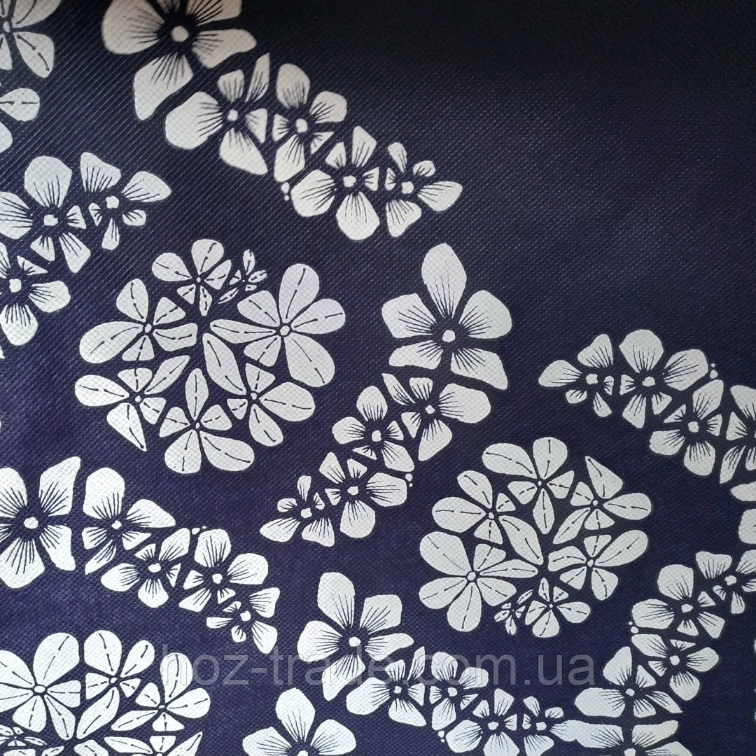 Екосумка господарська з замочком абстракція квіти (спанбонд)