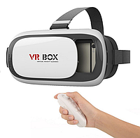 Очки виртуальной реальности VR Box 3D Glasses белые с пультом