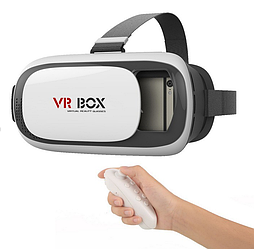 Окуляри віртуальної реальності VR Box 3D Glasses білі з пультом