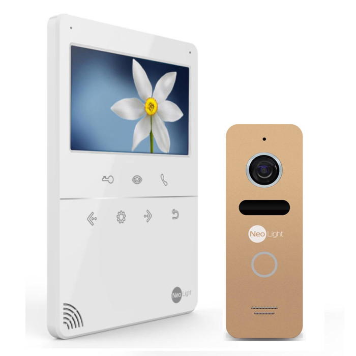 Комплект відеодомофон з викличної панеллю TETTA COMPACT Gold