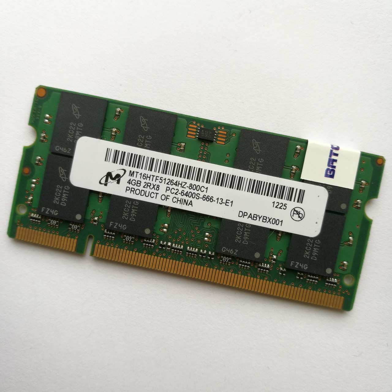 Оперативная память для ноутбука Micron SODIMM DDR2 4Gb 800MHz 6400s CL6 ...