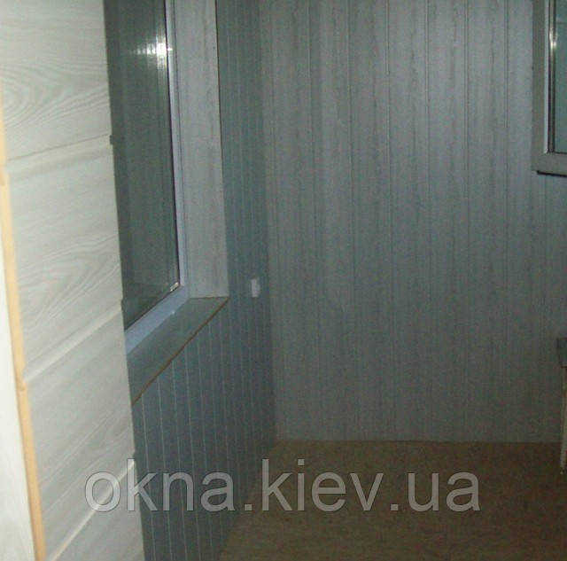 Обшивка балкона Киев. Внутренняя обшивка балконов цена Киев - фото 3 - id-p81691660