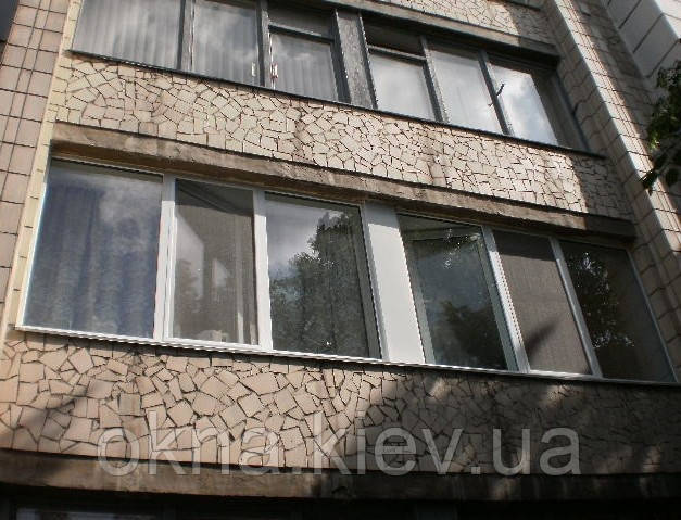 Металлопластиковое трехстворчатое окно ALMPlast недорого Киев - фото 2 - id-p81691676