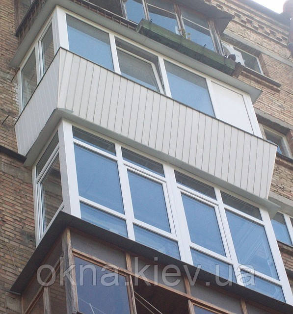 Балкон под ключ в Киеве. Балконы в кредит Киев недорого. Балконы цена Киев. - фото 2 - id-p81691755