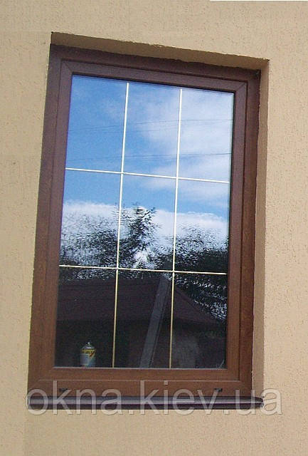 Металлопластиковое окно ALMplast со шпроссами. Окна Киев. Цены на окна Киев - фото 1 - id-p81691770
