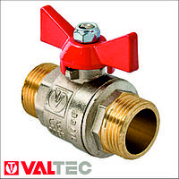 Кран шаровый Valtec наружный-наружный 1/2" (бабочка) VT.219, опт и розница