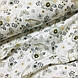 Тканина польська бавовняна пташка, метелики та квіточки сіро-бежеві на білому (0376), фото 4