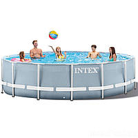 Каркасний басейн Intex 26726 — 1, 457 x 122 см Без помпи та лісовини тент, підстилка