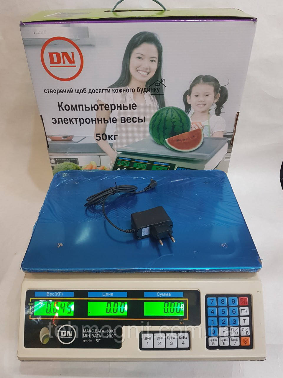 Ваги торговельні електронні з лічильником ціни на 50 кг DN А-Плюс 6V