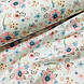 Тканина польська бавовняна пташка, метелики та квіточки рожево-блакитні на білому, фото 4