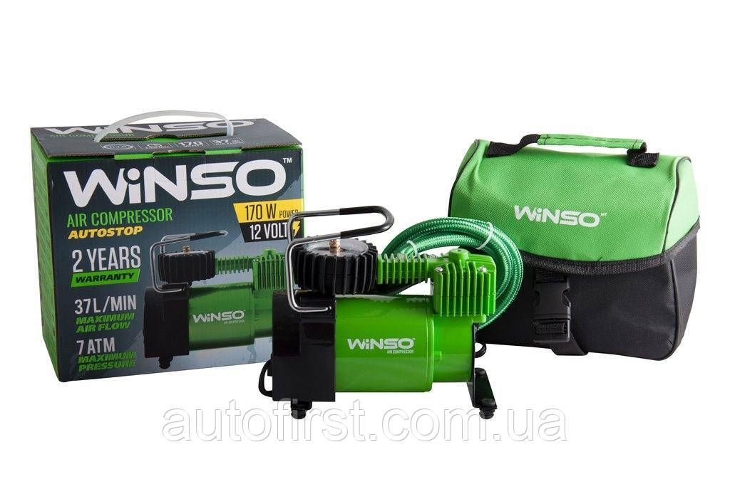 WINSO Компресор автомобільний 7 Атм, 37 л/м. 170 Вт, кабель 3 м, шланг 1 м.