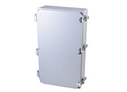 Розподільна коробка алюмінієва, корпус, бокс, ответвительная коробка, герметичний ящик, IP67 230х410х110 мм петлі і замок
