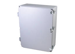 Розподільна коробка алюмінієва, корпус, бокс, ответвительная коробка, герметичний ящик, IP67 315х410х160 мм петлі і замок