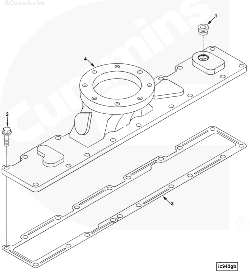 3917404, 3922646, 3926044 Кришка впускного колектора на двигун Cummins