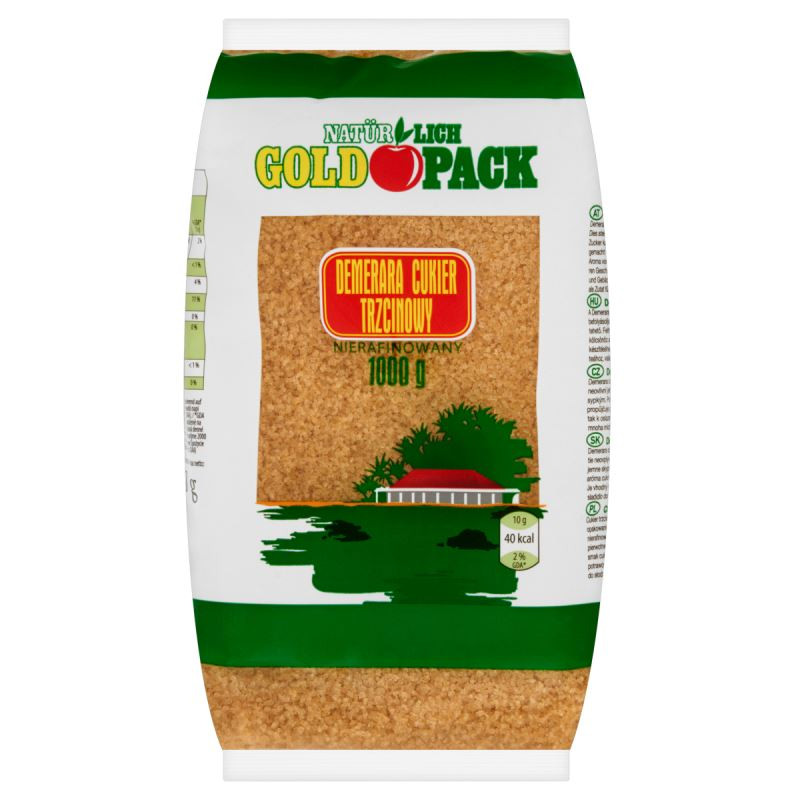 Цукор тростинний демерара Gold Pack, 1 кг