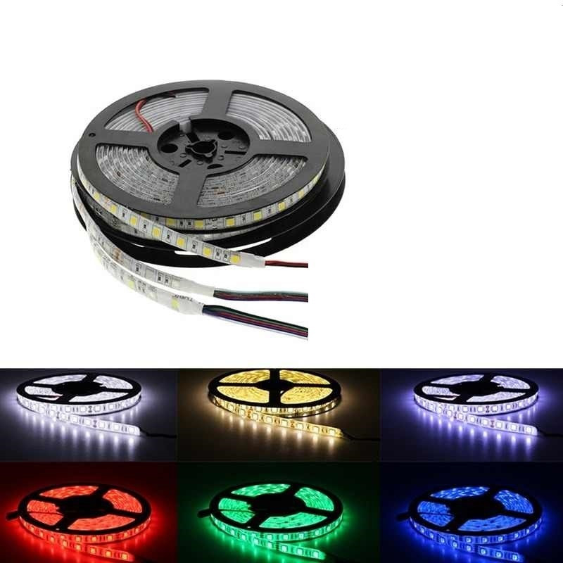 Смуга світлодіодна 12 V 5 метрів 300 SMD (50/50) синя 5050-5с12V, фото 1