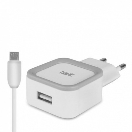 Зарядний пристрій Havit HV-UC217S micro usb white