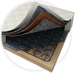 Двоспальний каркасний матрац з ламелями 160х200 см на кокосі для ліжка в спальню Екос Аякс Сервіс