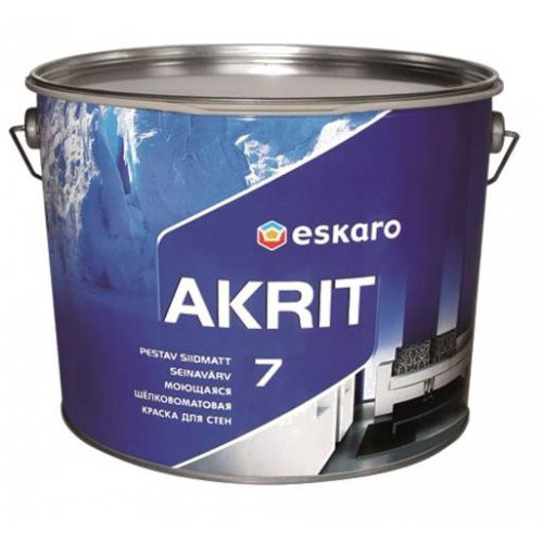 ESKARO Akrit 7 Краска шелковисто-матовая для стен, обоев, стеклохолста, флизелина Эскаро Акрит 7 - фото 1 - id-p890399122