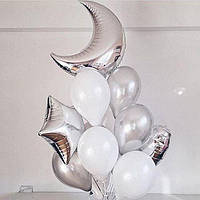 Букет гелієвих кульок з місяцем